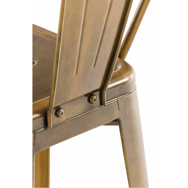 4 stk Aiden barstole i metal med høj ryg