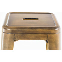 4 stk Joshua barstole i pulverlakeret metal industrielt stil stabelbare