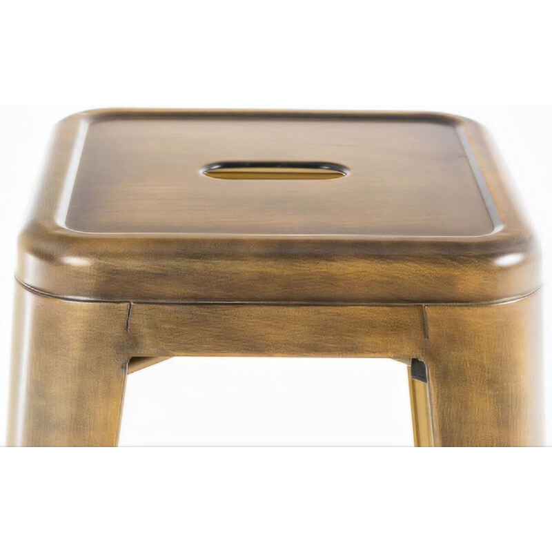 4 stk Joshua barstole i pulverlakeret metal industrielt stil stabelbare