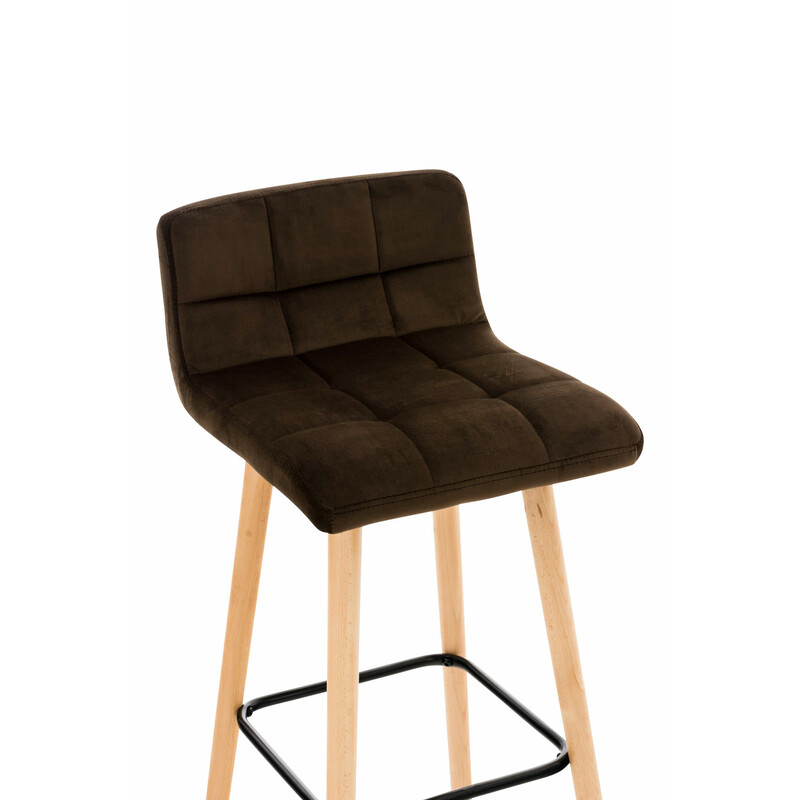 2 stk Lincoln fløjlsbelagt barstol med polstret sæde