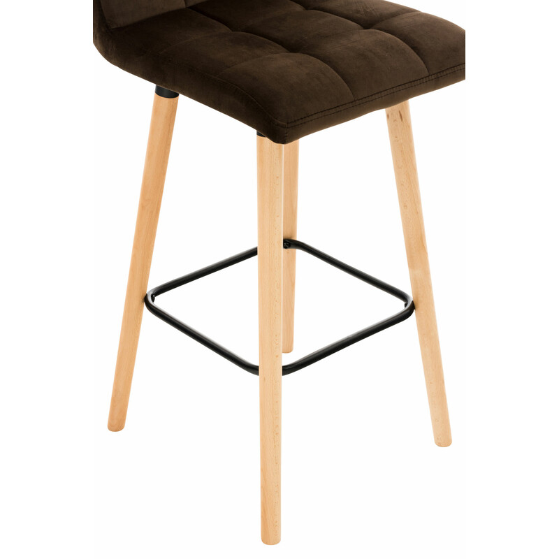 2 stk Lincoln fløjlsbelagt barstol med polstret sæde