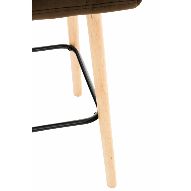 2 stk Lincoln fløjlsbelagt barstol med polstret sæde