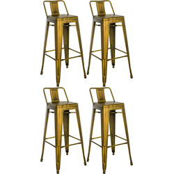 Klassisk Mason barstol i metal med fodstøtte retro