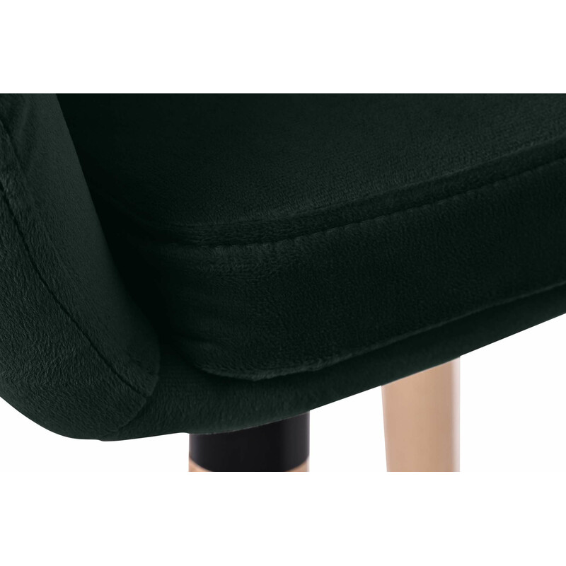 2 stk Grant fløjls barstole med rygstøtte og armlæn