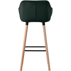 2 stk Grant fløjls barstole med rygstøtte og armlæn