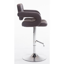 Dublin barstol 2 stk justerbar højde roterende kunstlæder kromramme