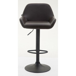 2 stk barstole Braga kunstlæder justerbar højde roterende metalramme