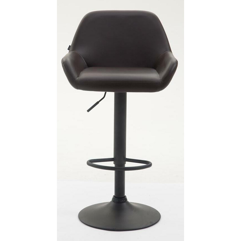 2 stk barstole Braga kunstlæder justerbar højde roterende metalramme