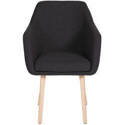 Moderne lænestol med træben behagelig stofpolstring til hjemmet