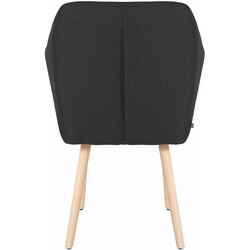 Moderne lænestol med træben behagelig stofpolstring til hjemmet