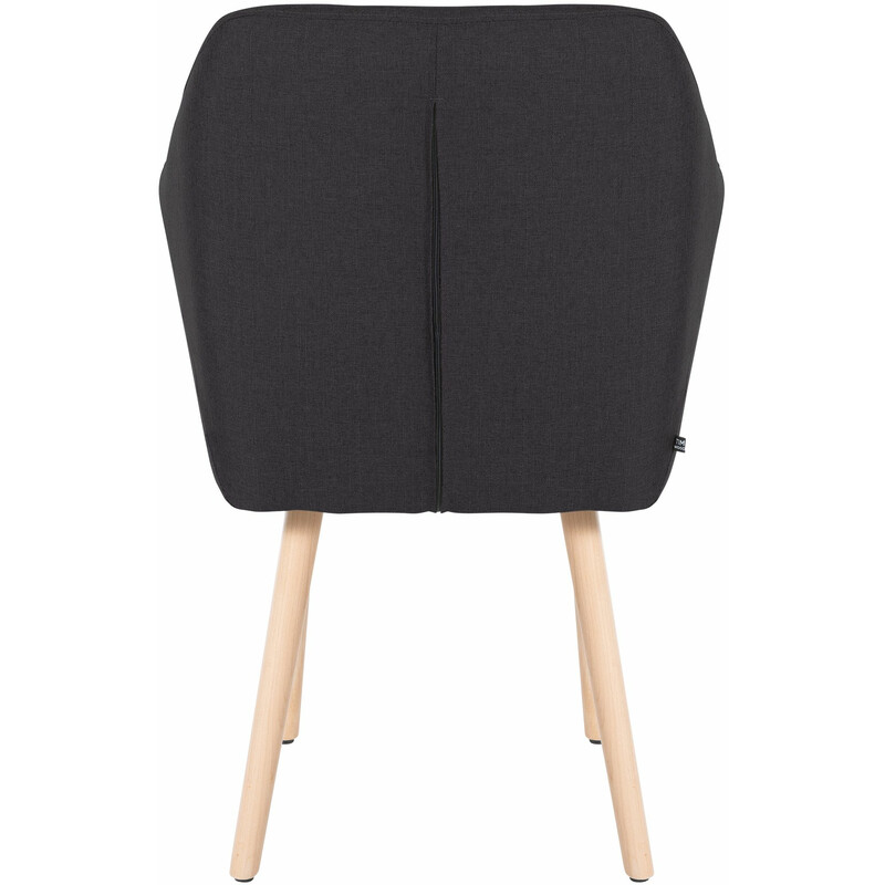 Moderne lænestol med træben behagelig stofpolstring til hjemmet