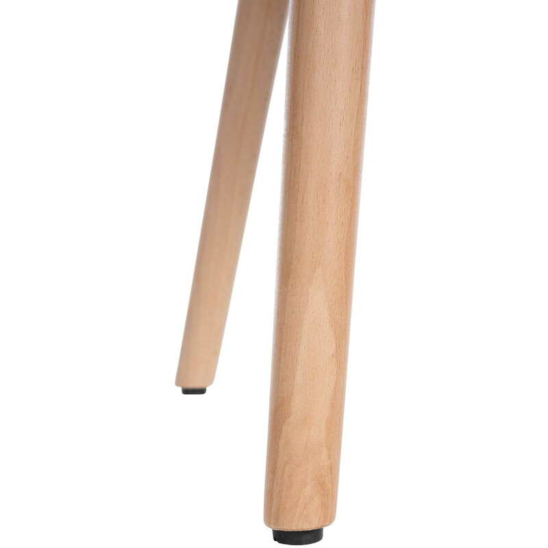 Moderne lænestol med træben behagelig stofpolstring til hjemmet