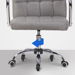 Ergonomisk kontorstol med justerbar højde armlæn metalramme og 360 rotation