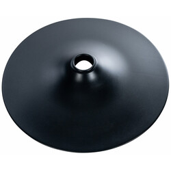 Alsidig gulvplade 50 cm kromet eller mat-sort metal med gummibelægning