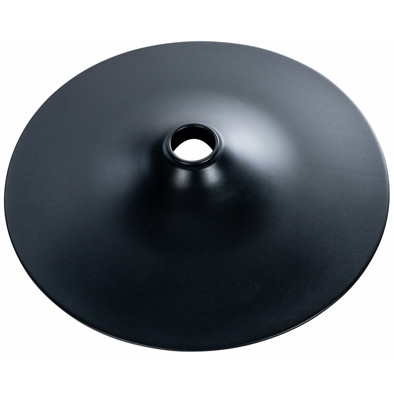 Alsidig gulvplade 50 cm kromet eller mat-sort metal med gummibelægning