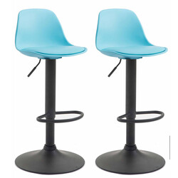 Moderne justerbar barstol med kunstlæder sæde og fodstøtte