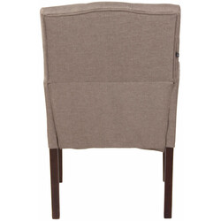 Chesterfield spisestol med armlæn polstring polyesterbetræk stabilt firebenet design