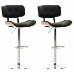 Sarnia barstol sæt 2 stk justerbar højde kunstlæder