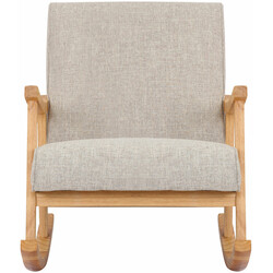 Moderne gyngestol med polstring stofbetræk og træben 130 kg