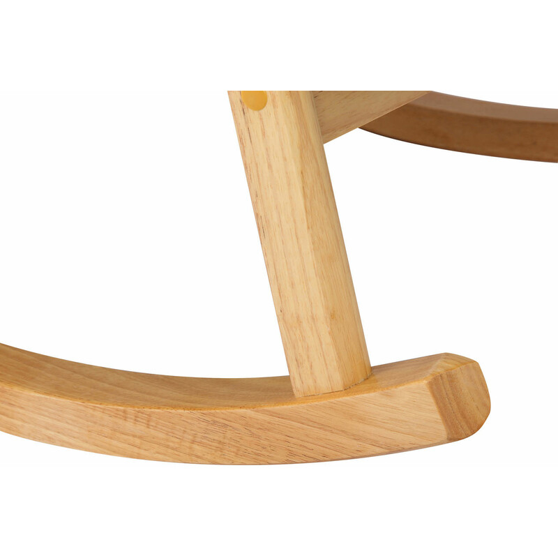 Moderne gyngestol med polstring stofbetræk og træben 130 kg