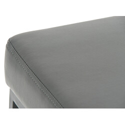 Klassisk barstol 2 stk polstret kunstlædersæde mat sort metalramme