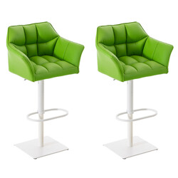 Moderne barstol-par med armlæn justerbar højde og kunstlæder