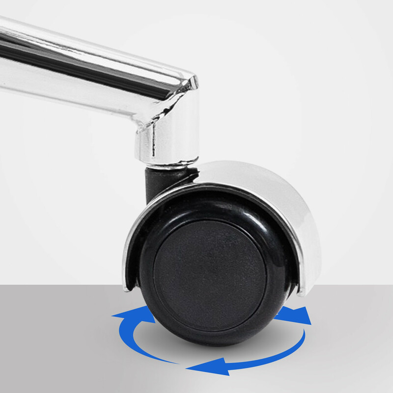 Elegant ægte læder kontorstol med justerbar højde og rullemekanisme