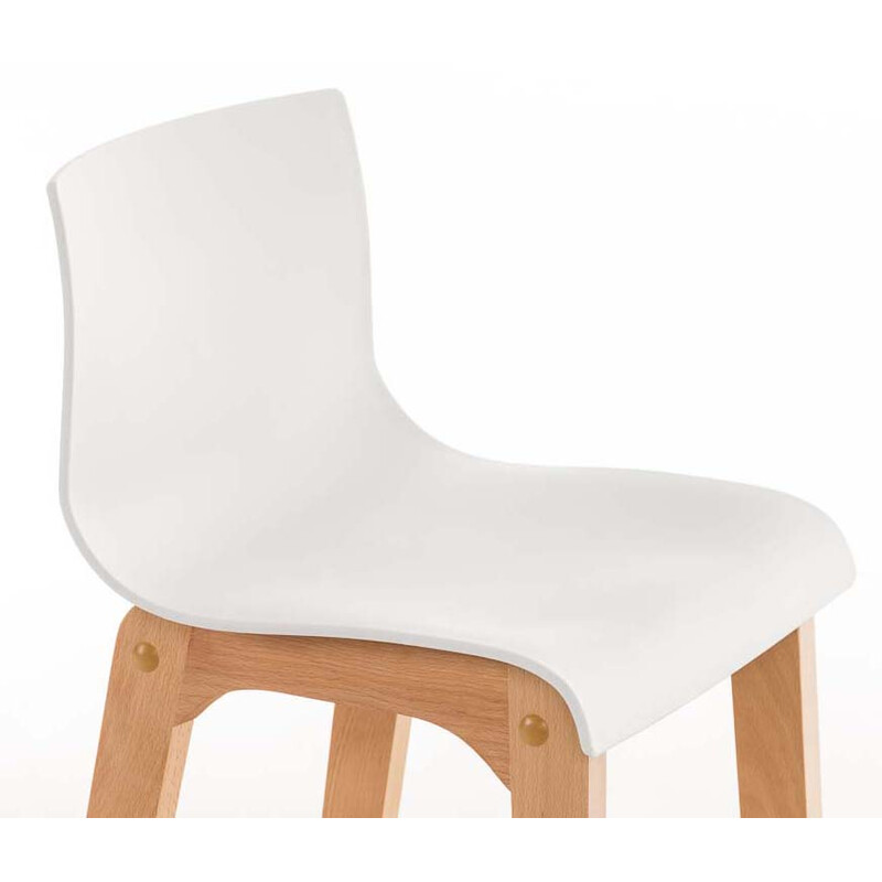 Hover Natura barstole sæt 2 stk med firebenet træramme