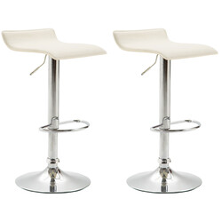 Elegant justerbar barstol med kunstlædersæde fodstøtte metalramme og 360° drejning