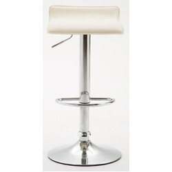 Elegant justerbar barstol med kunstlædersæde fodstøtte metalramme og 360° drejning