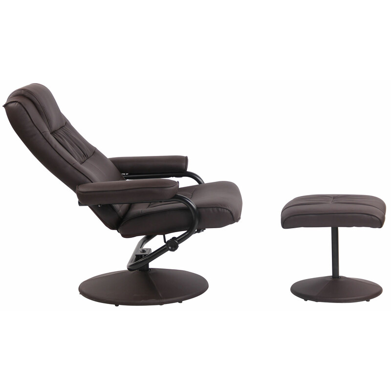 Ennis justerbar lænestol med fodstøtte ergonomisk 360 grader roterende 136 kg