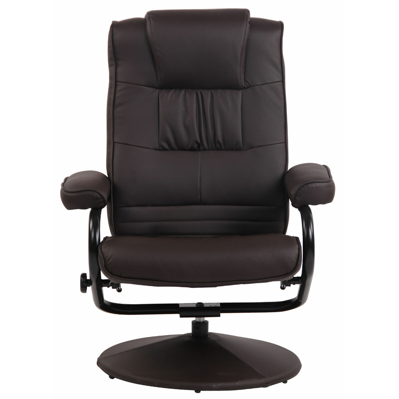 Ennis justerbar lænestol med fodstøtte ergonomisk 360 grader roterende 136 kg