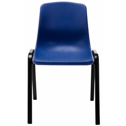 4 stk stablede Nowra plaststole med metalramme let at rengøre