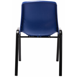 4 stk stablede Nowra plaststole med metalramme let at rengøre