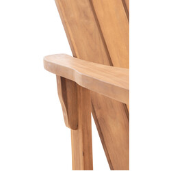 Brownsville ergonomisk teakstol med justerbar ryg til udendørs brug