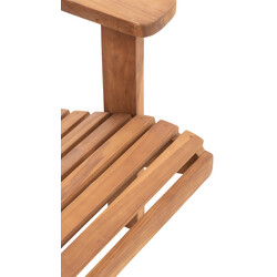 Brownsville ergonomisk teakstol med justerbar ryg til udendørs brug