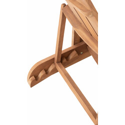 Brownsville ergonomisk teakstol med justerbar ryg til udendørs brug