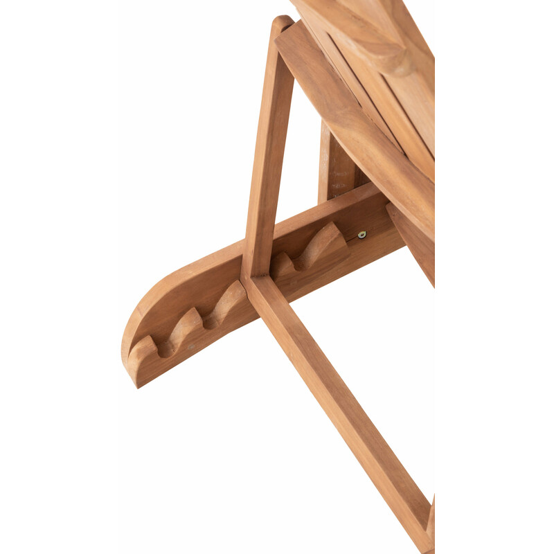 Brownsville ergonomisk teakstol med justerbar ryg til udendørs brug