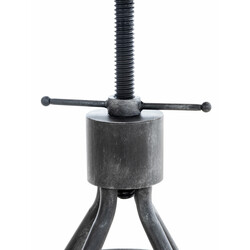 Elegant justerbar barstol med fyrretræs sæde metalryg og fodstøtte