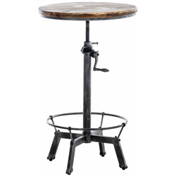 Justerbart ståbord i fyrretræ og metal 59 cm bredt 84-102 cm højde