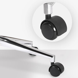 Moderne kontorstol med ergonomisk design justerbar højde og kromramme