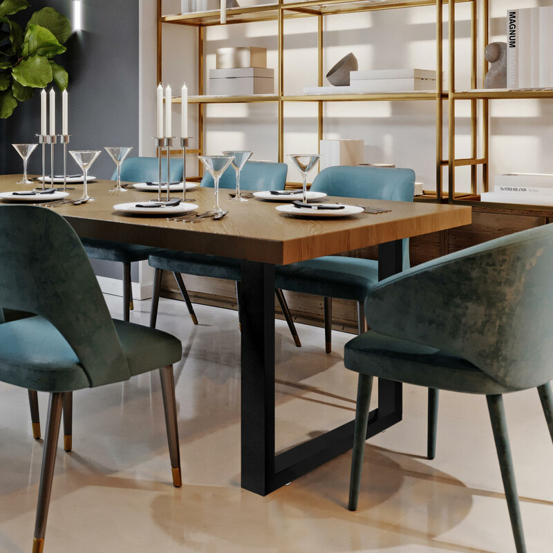 Velden bordben robust pulverlakeret stål 3 størrelser 72 cm