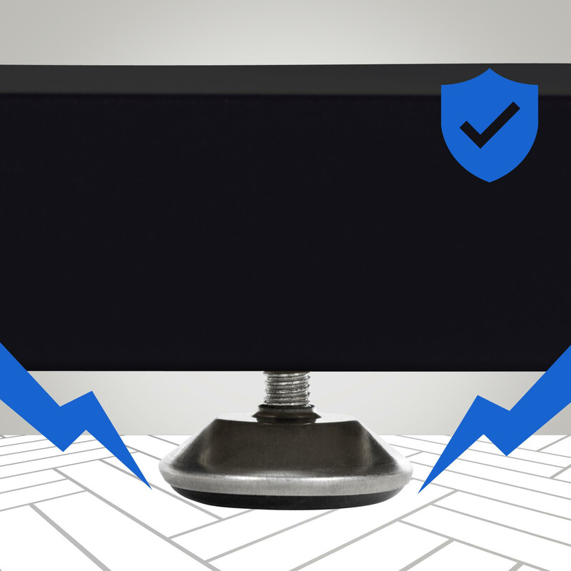 Velden bordben robust pulverlakeret stål 3 størrelser 72 cm