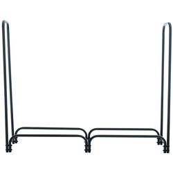 Elegant sort buet pejsestativ i holdbart metal 120‑240 cm