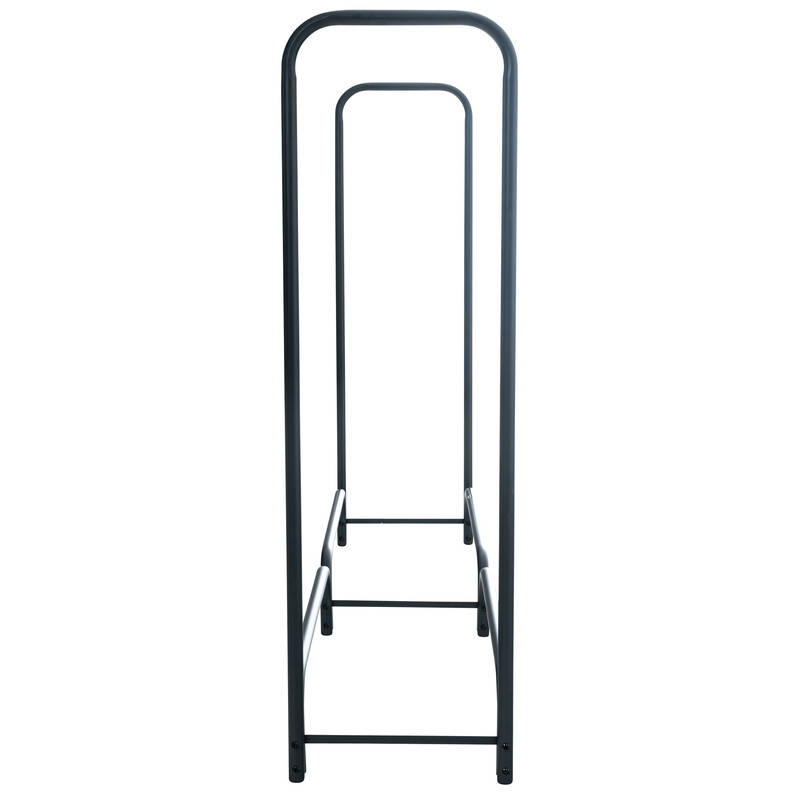 Elegant sort buet pejsestativ i holdbart metal 120‑240 cm