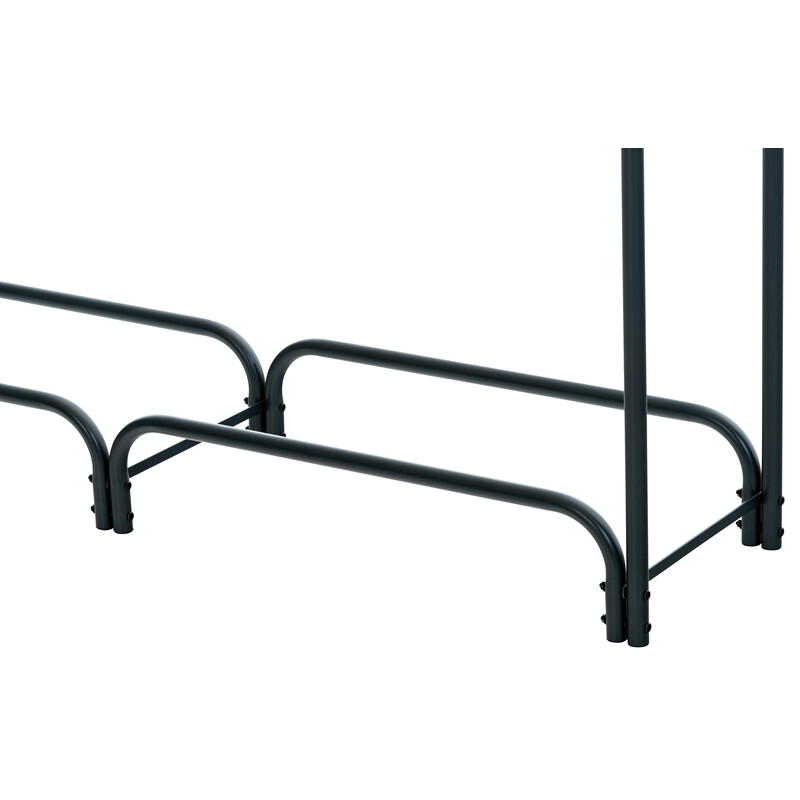 Elegant sort buet pejsestativ i holdbart metal 120‑240 cm