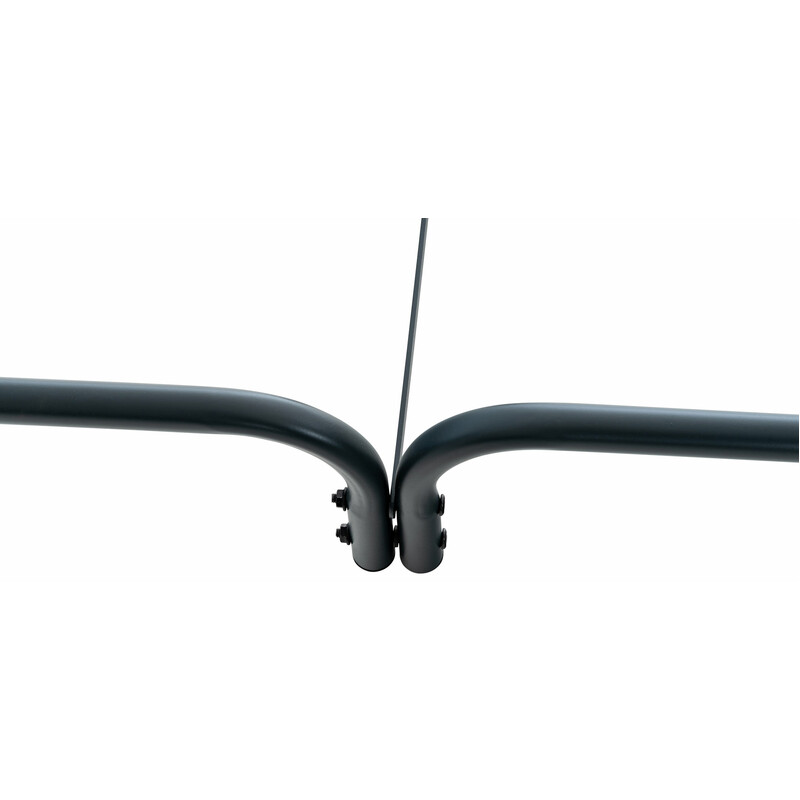 Elegant sort buet pejsestativ i holdbart metal 120‑240 cm