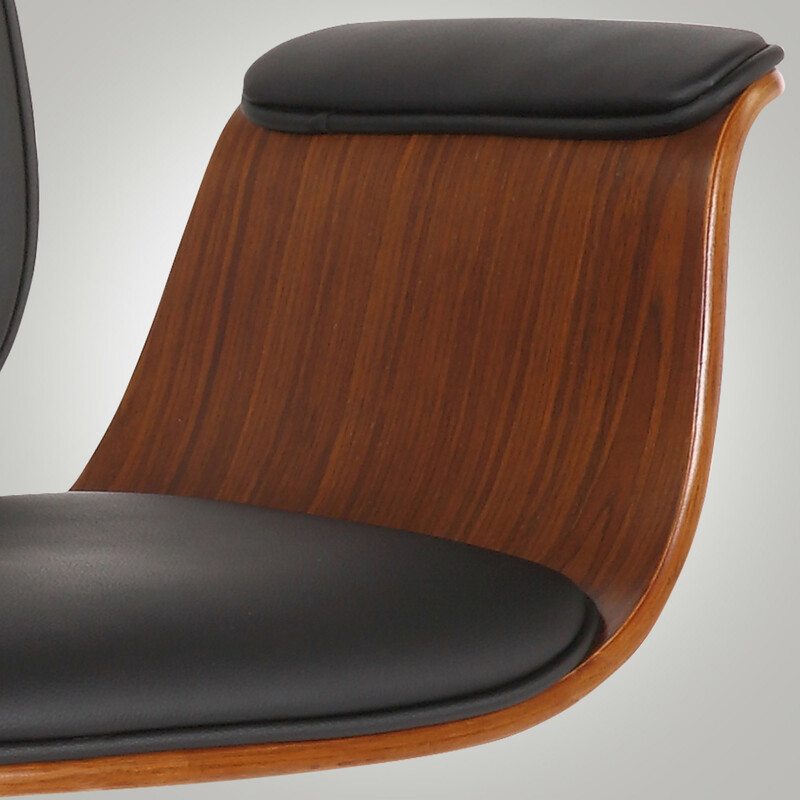 Elegant ergonomisk kontorstol med justerbar højde kunstlæder og metalramme