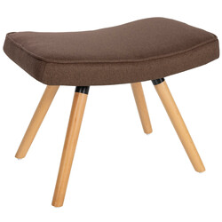 Stilfuld fodstøtte med stof træben 90 kg belastning 42x56x38 cm