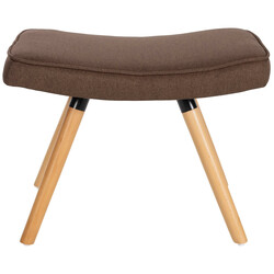 Stilfuld fodstøtte med stof træben 90 kg belastning 42x56x38 cm